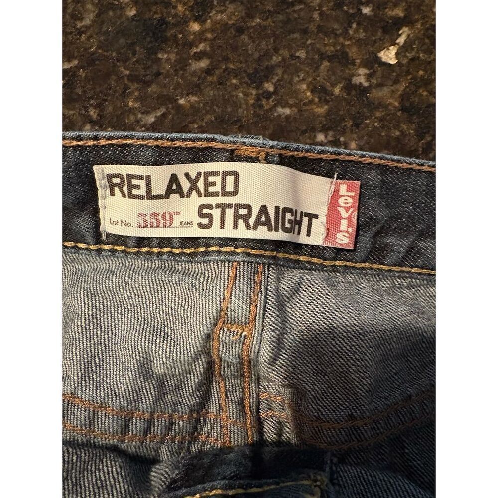 Levi's Men's 559 Relaxed Straight Jeans Blue Size 40BT 40x32 Dark Wash - Picture 10 of 11